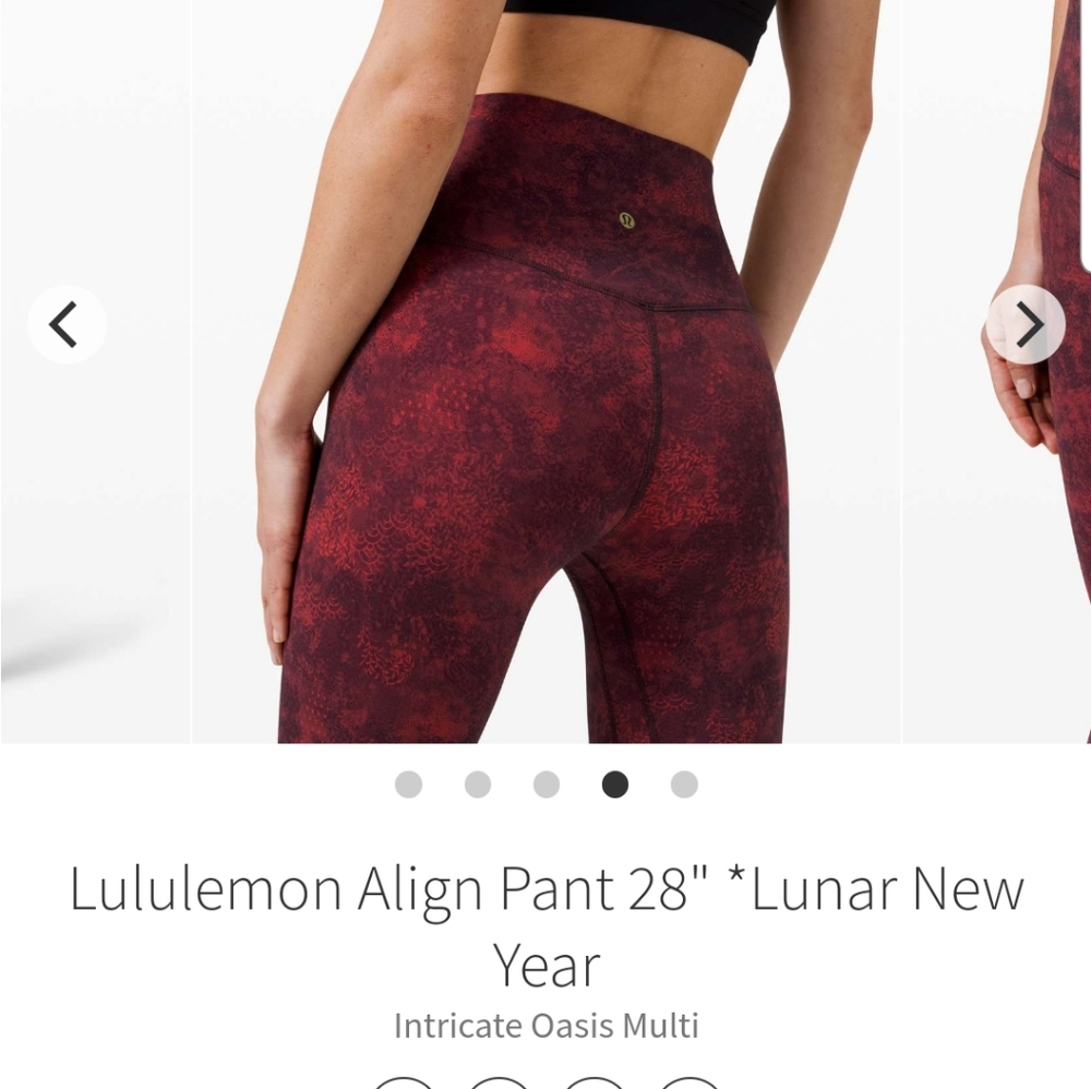 lululemon athletica High-Rise Leggings in Deep Red Multi
